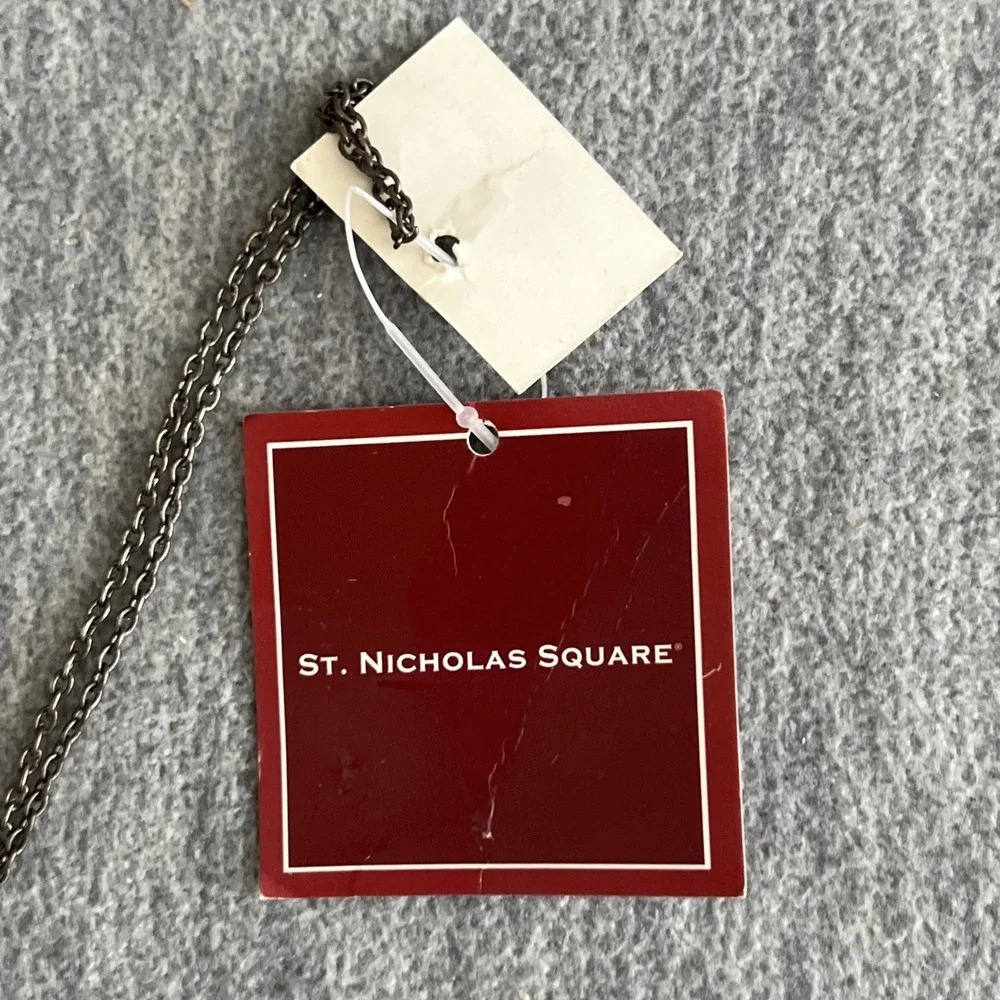St. Nicholas Square Photo Frame Ornament Beaded Hanging Small Everyday Decor NWT